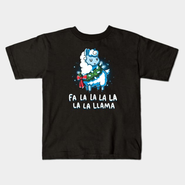 Christmas Llama Kids T-Shirt by GLattimore